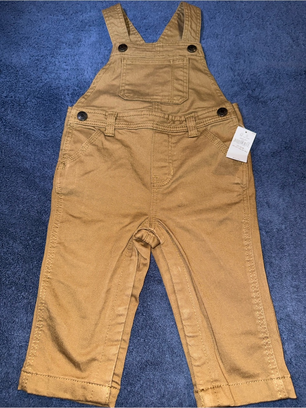 Old Navy Brown Tan Kids Overalls with Front Pocket